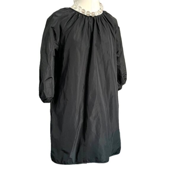 Aritzia Wilfred Black Taffeta Cava Dress w/ Puff Sleeves - S - Picture 3 of 16